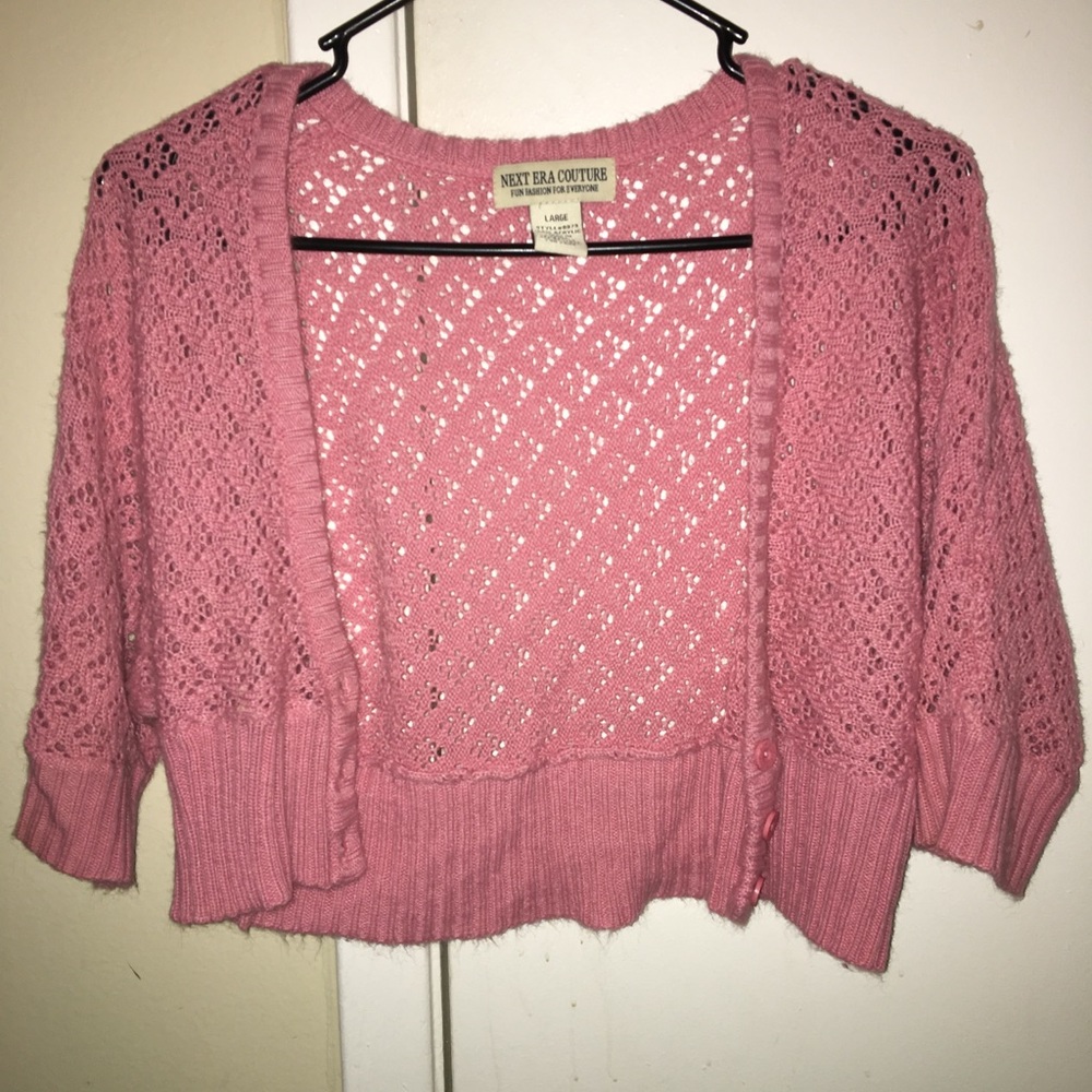 Pink cardigan
